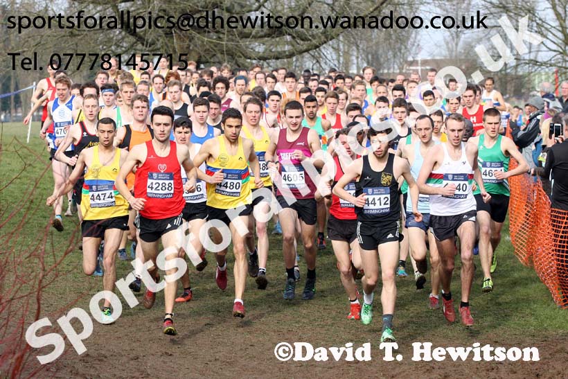 Senior mens 2016 Inter Counties Cross Country Champs. and Cross Challenge Final, Cofton Park, Birmingham. Photo: David T. Hewitson/Sports for All Pics
